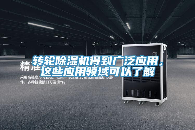 轉輪除濕機得到廣泛應用，這些應用領域可以了解