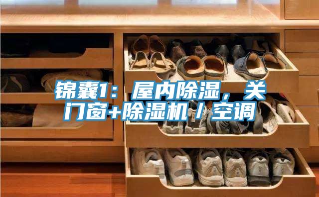 錦囊1：屋內(nèi)除濕，關(guān)門窗+除濕機(jī)／空調(diào)